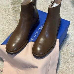 Stuart Weitzman Women's Maelie Brown Leather Boots Size 8